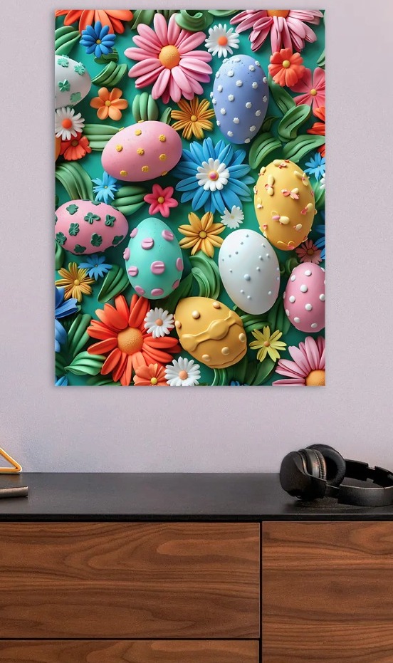 Easter Eggs and Flowers