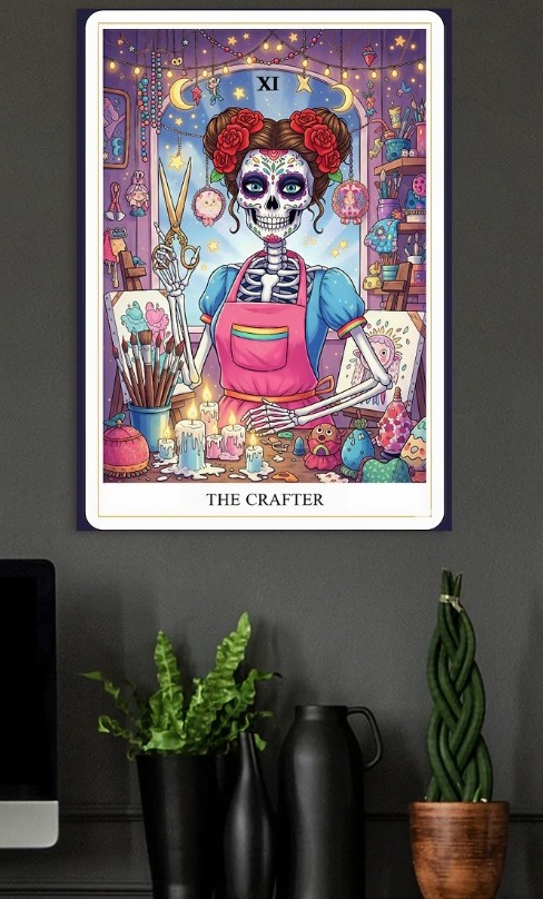 The Crafter Day of the Dead Artist — metal poster wall art by Lineer