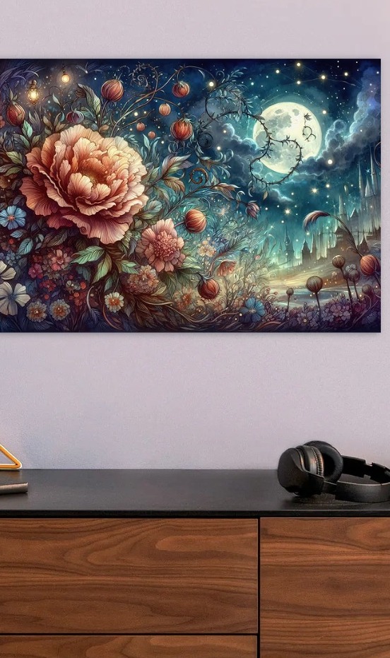 Floral Fantasy Moonlit Castle