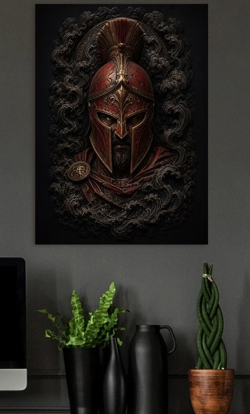 Spartan Warrior Helmet and Bust