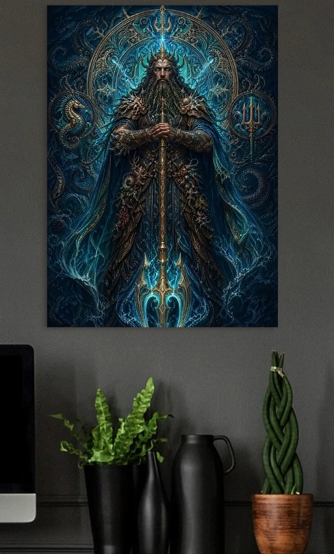 King of the Sea — metal poster wall art by Lineer